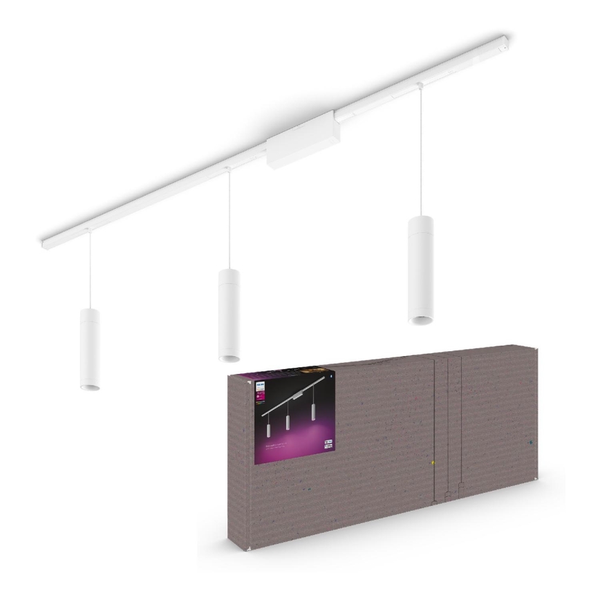 Philips - SET 3x LED RGB Dimmable chandelier on a string for rail system Hue PERIFO LED RGB/15,6W/230V 2000-6500K