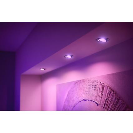 Philips - SET 3x LED RGB Dimmable recessed light Hue CENTURA 1xGU10/5,7W/230V 2000-6500K