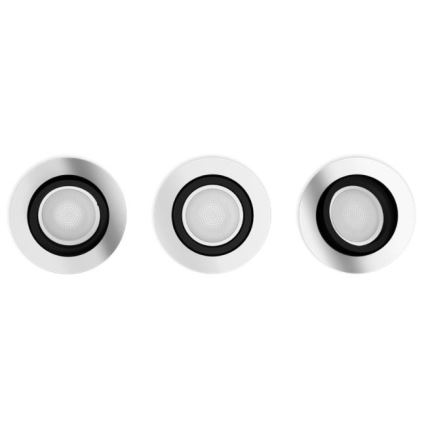 Philips - SET 3x LED RGB Dimmable recessed light Hue CENTURA 1xGU10/5,7W/230V 2000-6500K