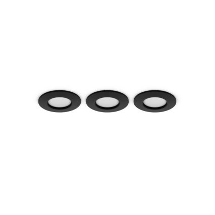 Philips - SET 3x LED RGBW Dimmable bathroom recessed light Hue SLIM LED/8,3W/230V IP44 2000-6500K