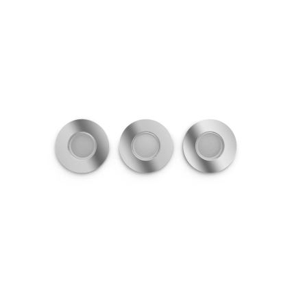 Philips - SET 3x LED RGBW Dimmable bathroom recessed light Hue XAMENTO 1xGU10/4,2W/230V IP44 2000-6500K