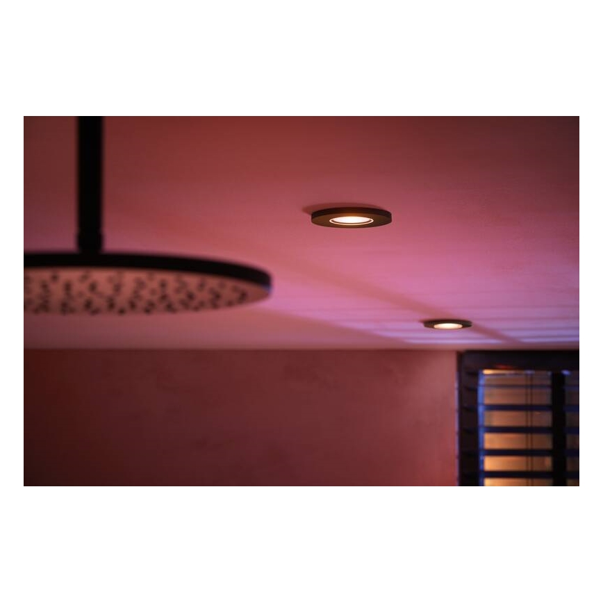 Philips -SET 3x LED RGBW Dimmable bathroom recessed light Hue XAMENTO 1xGU10/5,7W/230V 2200-6500K IP44