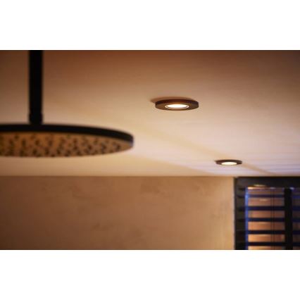Philips -SET 3x LED RGBW Dimmable bathroom recessed light Hue XAMENTO 1xGU10/5,7W/230V 2200-6500K IP44