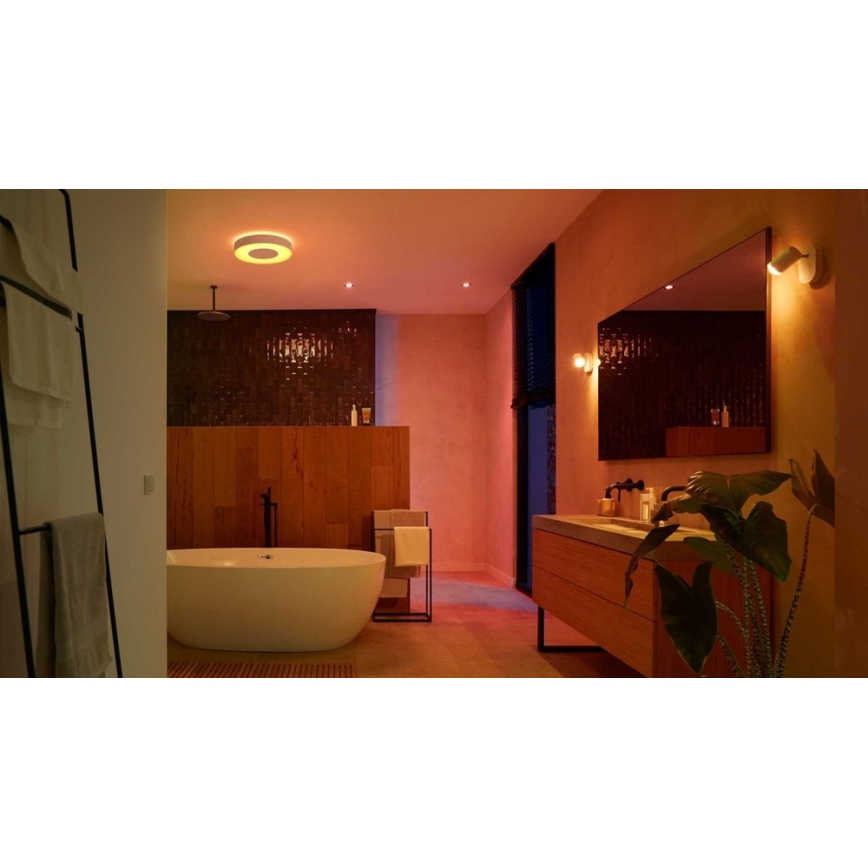 Philips -SET 3x LED RGBW Dimmable bathroom recessed light Hue XAMENTO 1xGU10/5,7W/230V 2200-6500K IP44