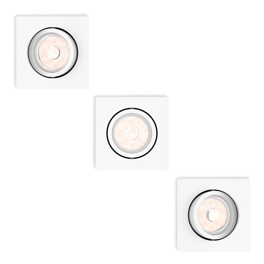 Philips - SET 3x Recessed light 1xGU10/5,5W/230V