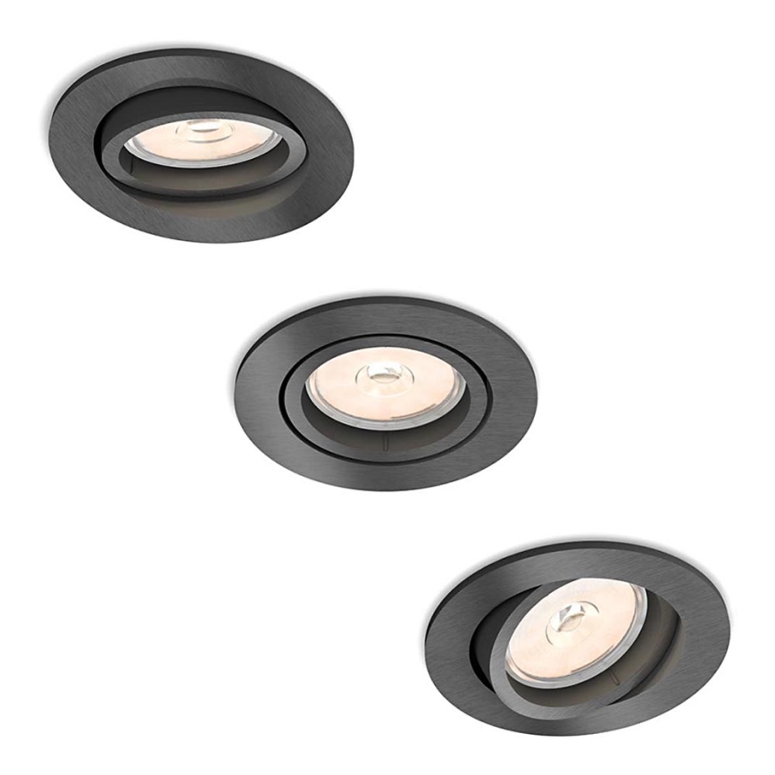 Philips - SET 3x Recessed light 1xGU10/5,5W/230V