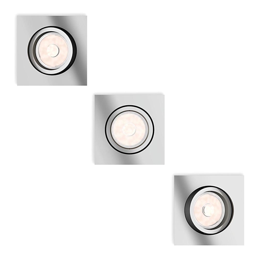 Philips - SET 3x Recessed light 1xGU10/5,5W/230V