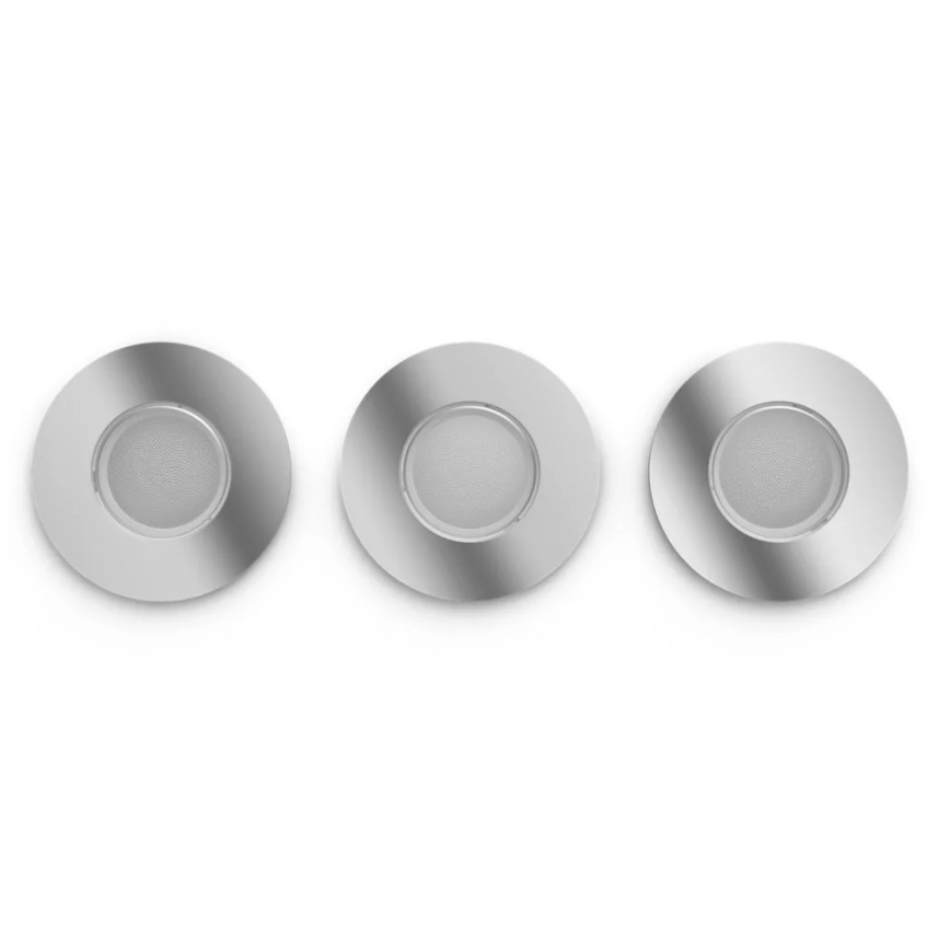 Philips - SET 3x LED Dimmable bathroom recessed light Hue ADORE BATHROOM 1xGU10/4,2W/230V 2200-6500K IP44