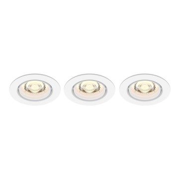 Philips -SET 3xLED Dimmable recessed light IMPALA Warm Glow LED/6W/230V