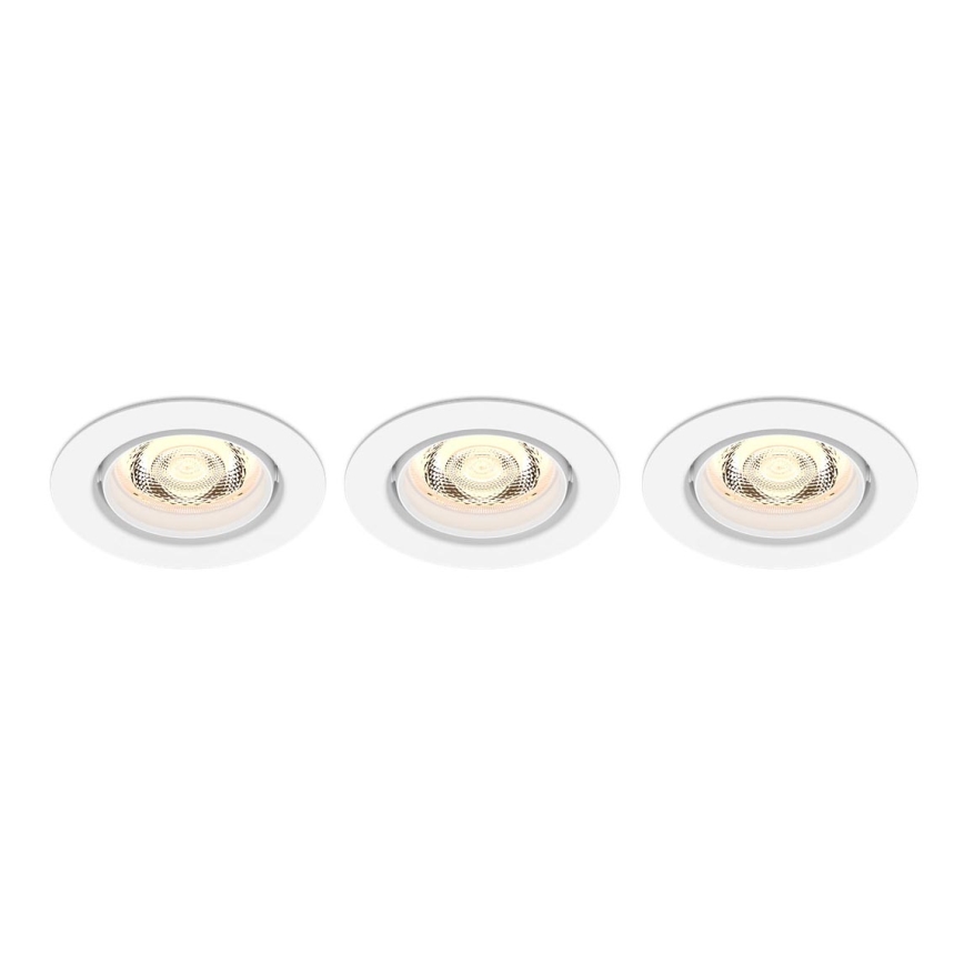 Philips -SET 3xLED Dimmable recessed light IMPALA Warm Glow LED/6W/230V