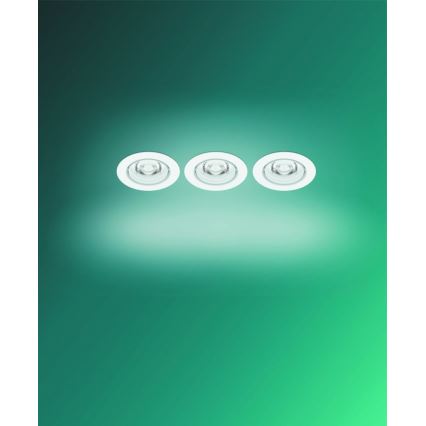 Philips -SET 3xLED Dimmable recessed light IMPALA Warm Glow LED/6W/230V