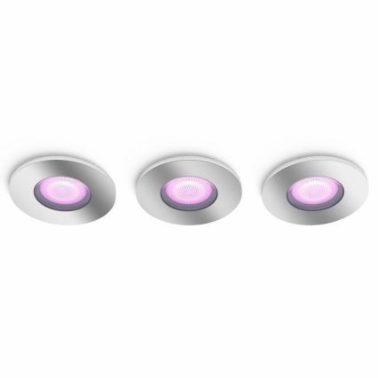 Philips - SET 3xLED RGB Dimmable bathroom light Hue XAMENTO 1xGU10/5,7W/230V IP44 2000-6500K