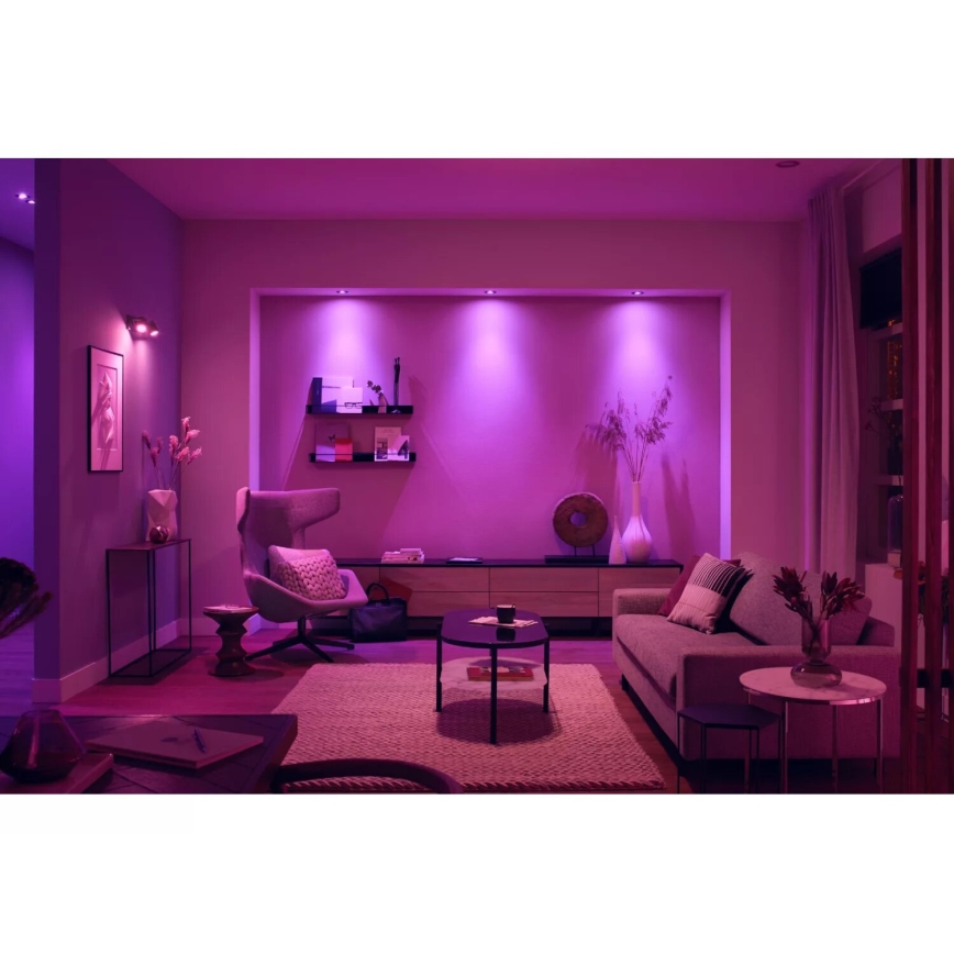 Philips - SET 3xLED RGBW Dimmable recessed light Hue CENTURA 1xGU10/4,2W/230V 2000-6500K