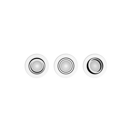 Philips - SET 3xLED RGBW Dimmable recessed light Hue CENTURA 1xGU10/4,2W/230V 2000-6500K
