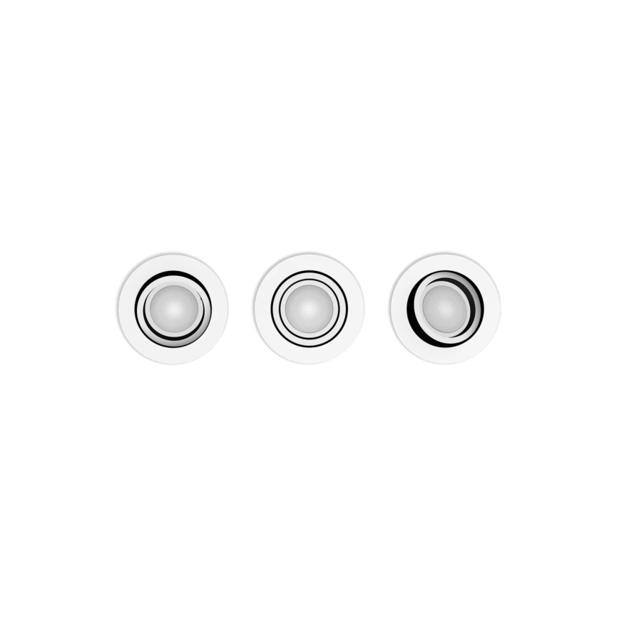 Philips - SET 3xLED RGBW Dimmable recessed light Hue CENTURA 1xGU10/4,2W/230V 2000-6500K