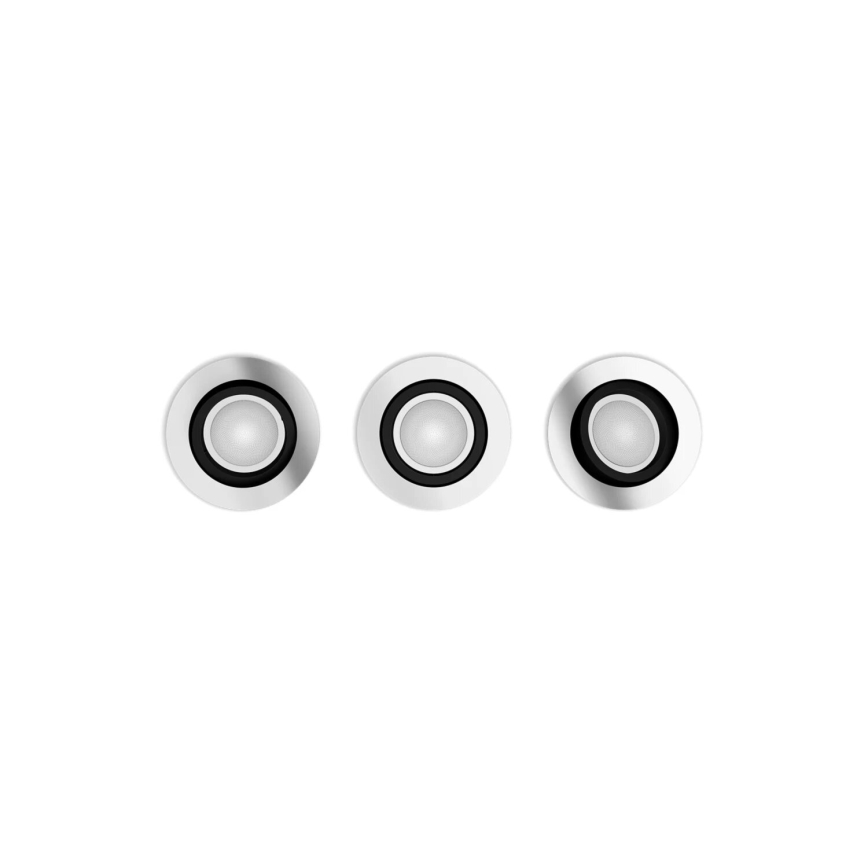 Philips - SET 3xLED RGBW Dimmable recessed light Hue CENTURA 1xGU10/4,2W/230V 2000-6500K