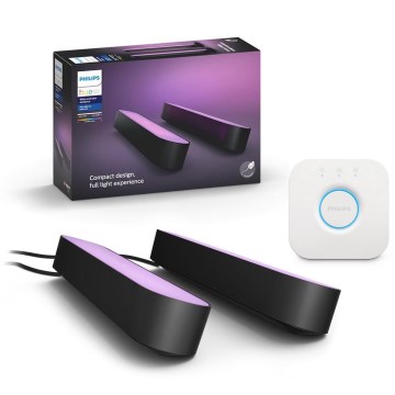 Philips - Set of 2 Hue PLAY WACA RGB Dimmable Table Lamps LED/6W/230V 2000-6500K + Hue bridge