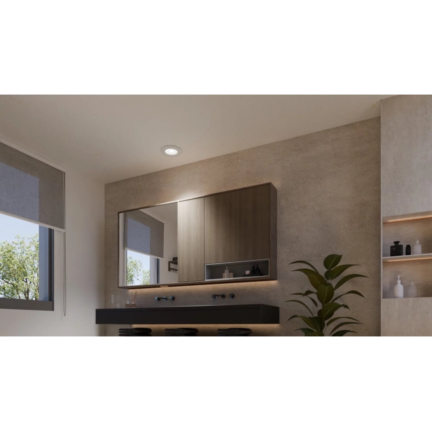 Philips - Set of 2 RGBW Dimmable Bathroom Recessed Downlights Hue SLIM LED/8.3W/230V 2000-6500K White IP44