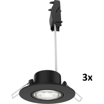 Philips - Set of 3 Dimmable LED Recessed Downlights CILANTRO LED/5W/230V 4000K Black