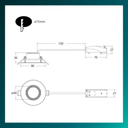Philips - Set of 3 Dimmable CILANTRO LED Recessed Downlights LED/5W/230V 2700K White
