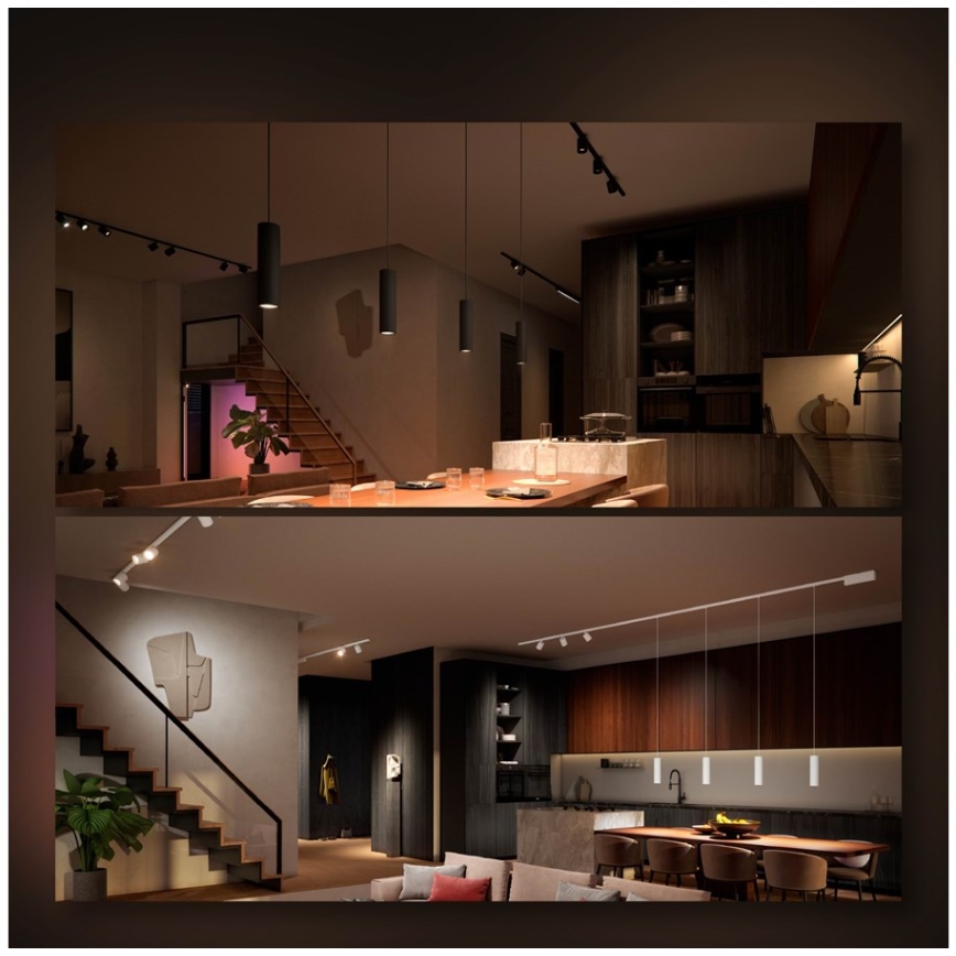 Philips - Set of 3 dimmable LED RGB cable pendants for Hue PERIFO track system LED RGB/15,6W/230V 2000-6500K