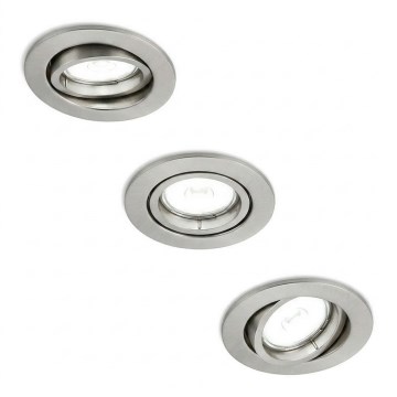 Philips - Set of 3 PERIDOT recessed downlights 1x GU10/7W/230V, silver