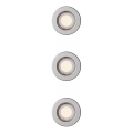 Philips - Set of 3 PERIDOT recessed downlights, 1x GU10/7W/230V, silver