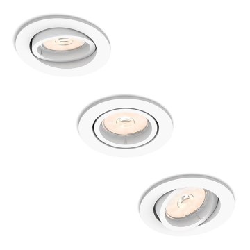 Philips - Set of 3 PERIDOT recessed downlights 1xGU10/7W/230V white