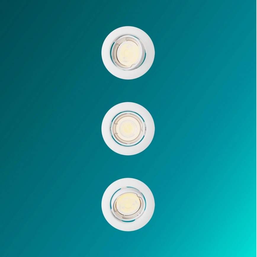 Philips - Set of 3 PERIDOT recessed downlights 1xGU10/7W/230V white