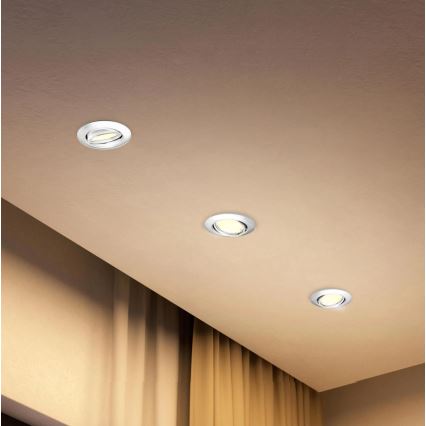 Philips - Set of 3 PERIDOT recessed downlights 1xGU10/7W/230V white