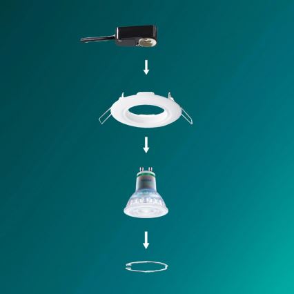 Philips - Set of 3 PERIDOT recessed downlights 1xGU10/7W/230V white