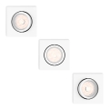 Philips - Set of 3 recessed ceiling lights 1xGU10/5,5W/230V