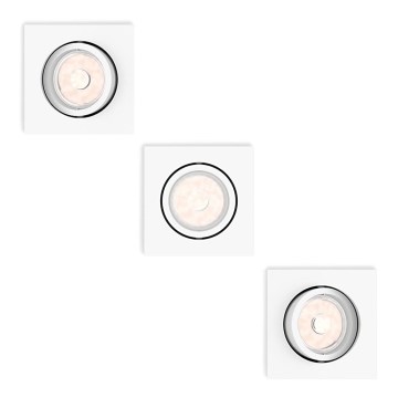 Philips - Set of 3 recessed ceiling lights 1xGU10/5,5W/230V