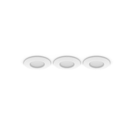 Philips - Set 3x LED RGBW dimmable bathroom recessed downlight Hue SLIM LED/8,3W/230V 1000-20000K white P44