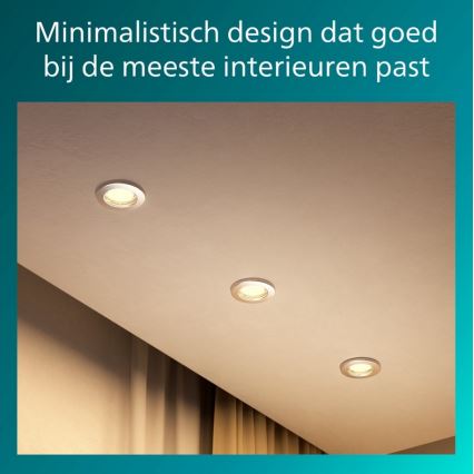 Philips - Set of 5 PERIDOT recessed downlights 1xGU10/7W/230V silver