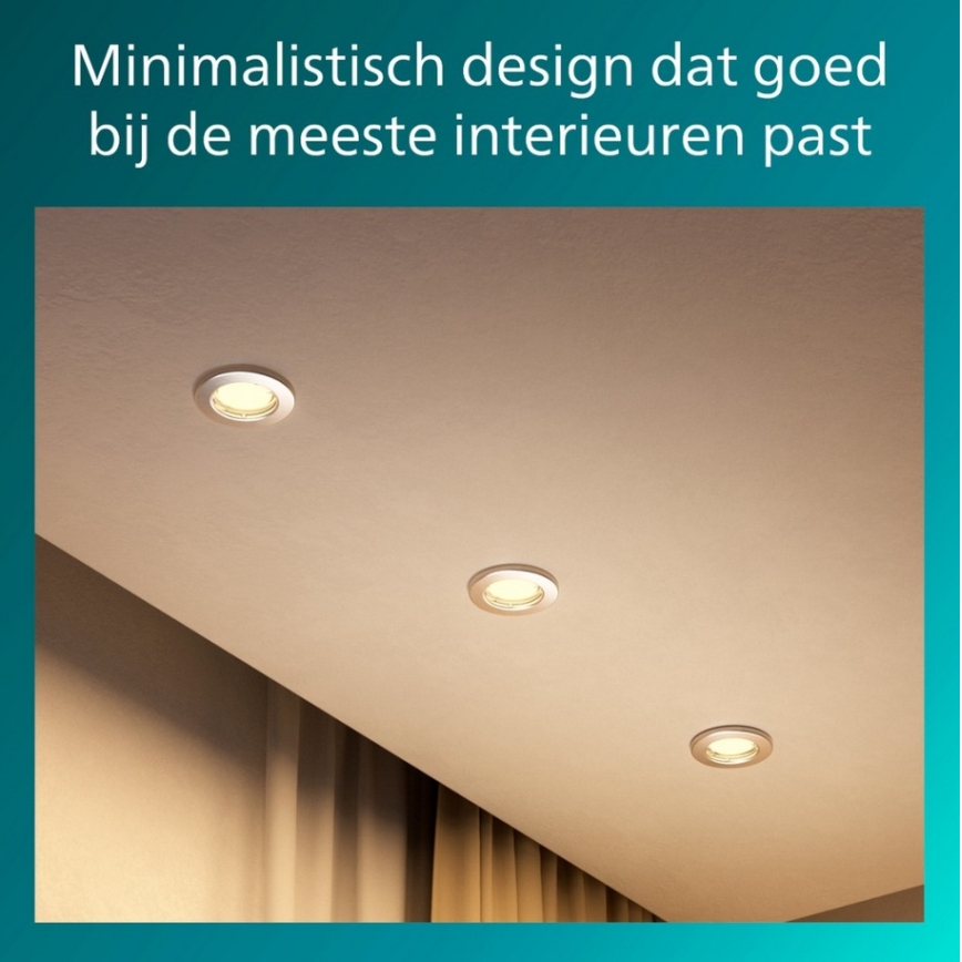 Philips - Set of 5 PERIDOT recessed downlights 1xGU10/7W/230V silver
