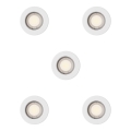 Philips - SET of 5 PERIDOT recessed downlights 1xGU10/7W/230V white