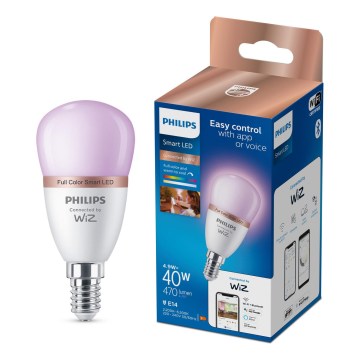 Philips SMART P45 E14 RGB Dimmable LED Bulb, 4.9W/230V, 2200-6500K, CRI 90