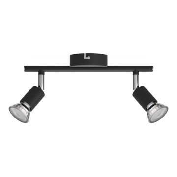 Philips - Spotlight 2xGU10/50W/230V black