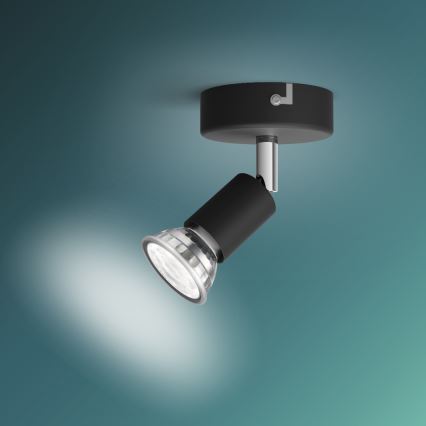 Philips - Spotlight 1xGU10/50W/230V black