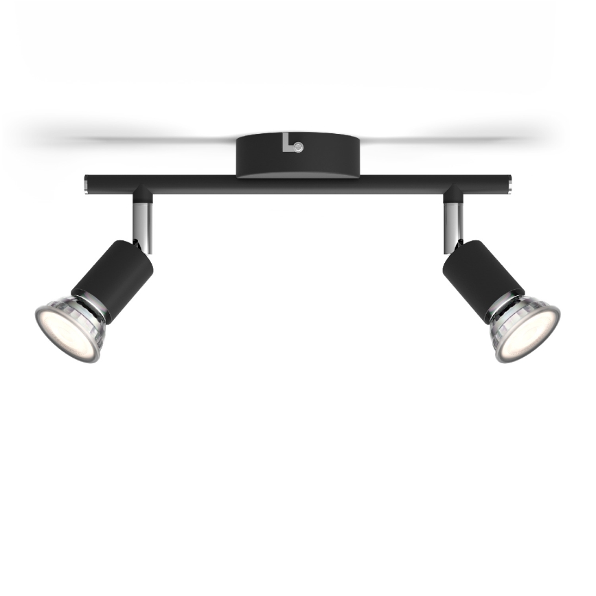 Philips - Spotlight 2xGU10/50W/230V black