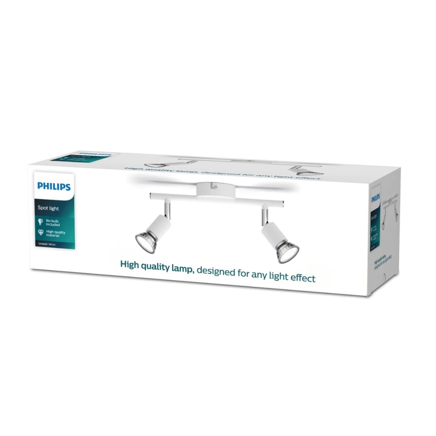 Philips - Spotlight 2xGU10/50W/230V white