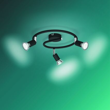 Philips - Spotlight 3xGU10/50W/230V black