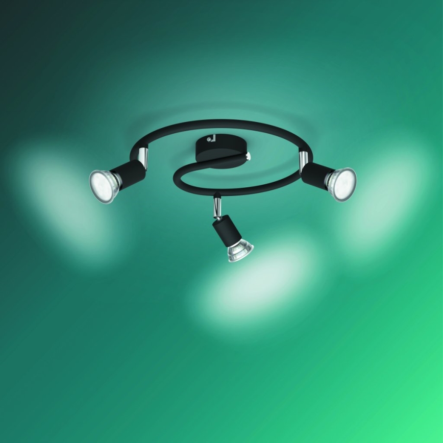 Philips - Spotlight 3xGU10/50W/230V black