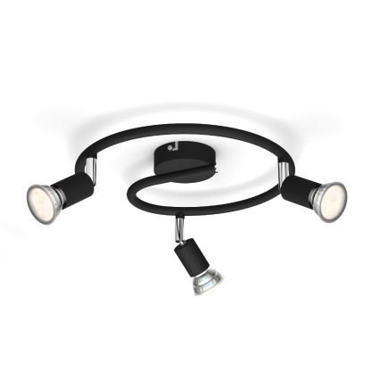 Philips - Spotlight 3xGU10/50W/230V black