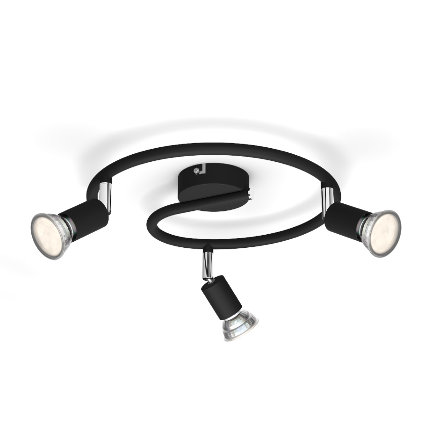 Philips - Spotlight 3xGU10/50W/230V black