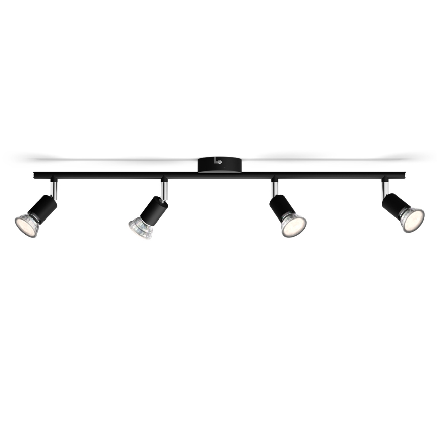 Philips - Spotlight 4xGU10/50W/230V black