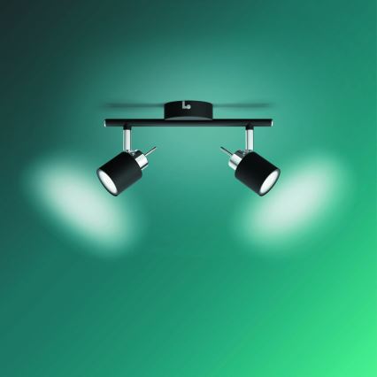 Philips - Spotlight 2xGU10/35W/230V black