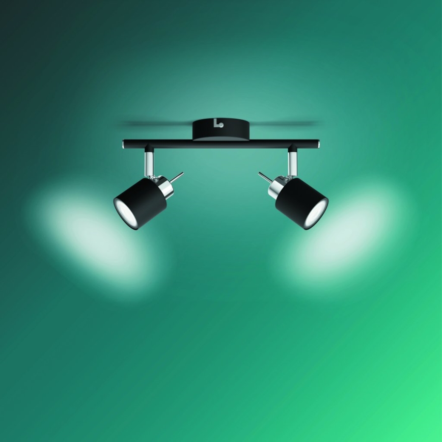 Philips - Spotlight 2xGU10/35W/230V black
