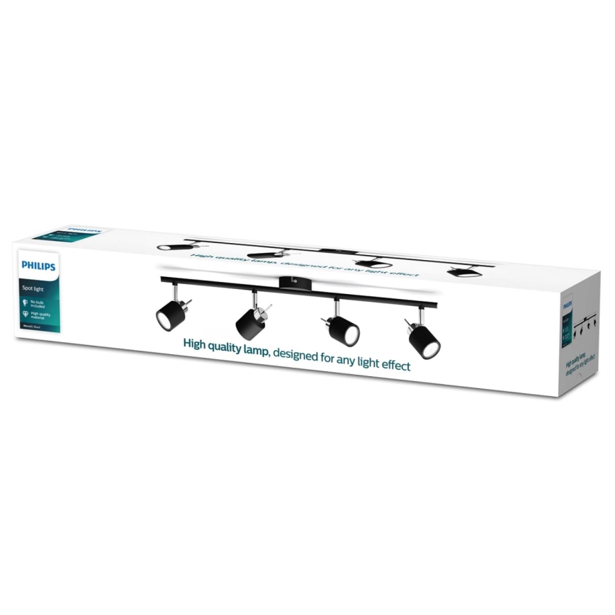 Philips - Spotlight 4xGU10/35W/230V black